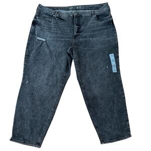 Old Navy Women Charcoal Grey High Rise O.G. Straight Ankle Jeans Size 24 - NWT